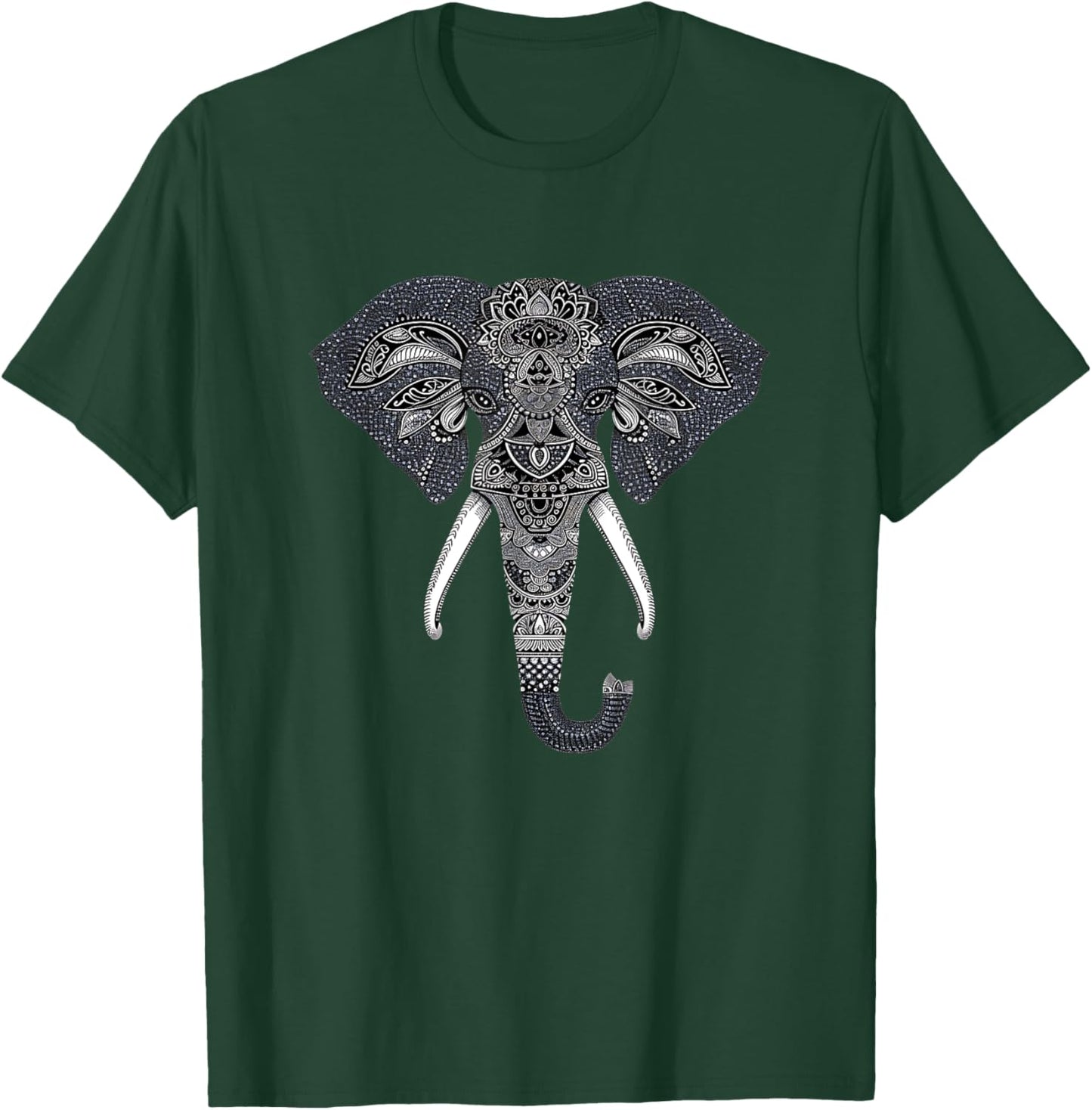Mandala Style Elephant Perfect and Men T-Shirt - T-Shirt | Forest