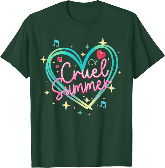 Cruel Summer Funny Cute Retro Vintage 70s 80s Women Men Kids T-Shirt - T-Shirt | Forest