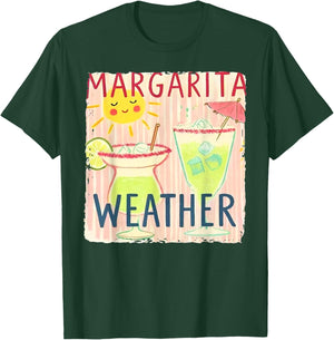 Margarita Weather Retro Summer Beach Vacation T-Shirt - T-Shirt | Forest