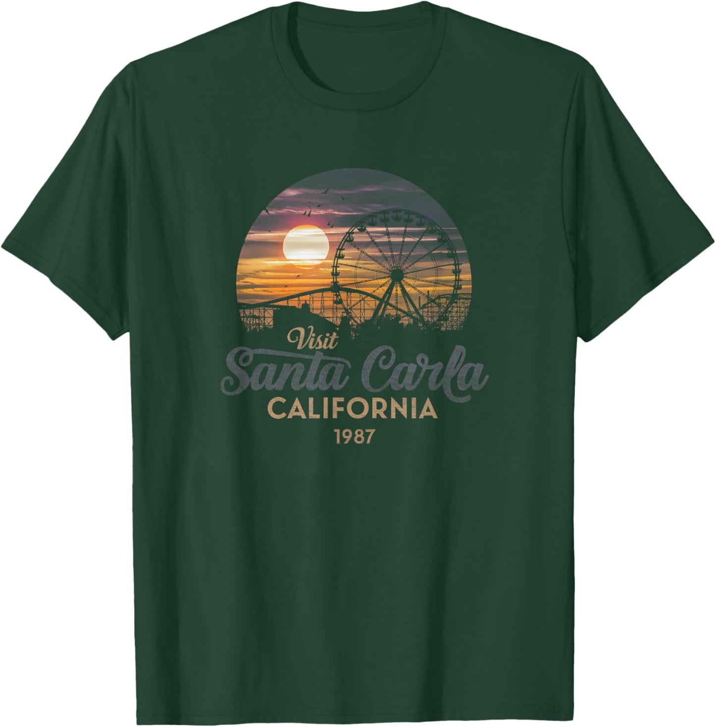 Santa Carla 1987 California Retro Sunset Nostalgia T-Shirt - T-Shirt | Forest