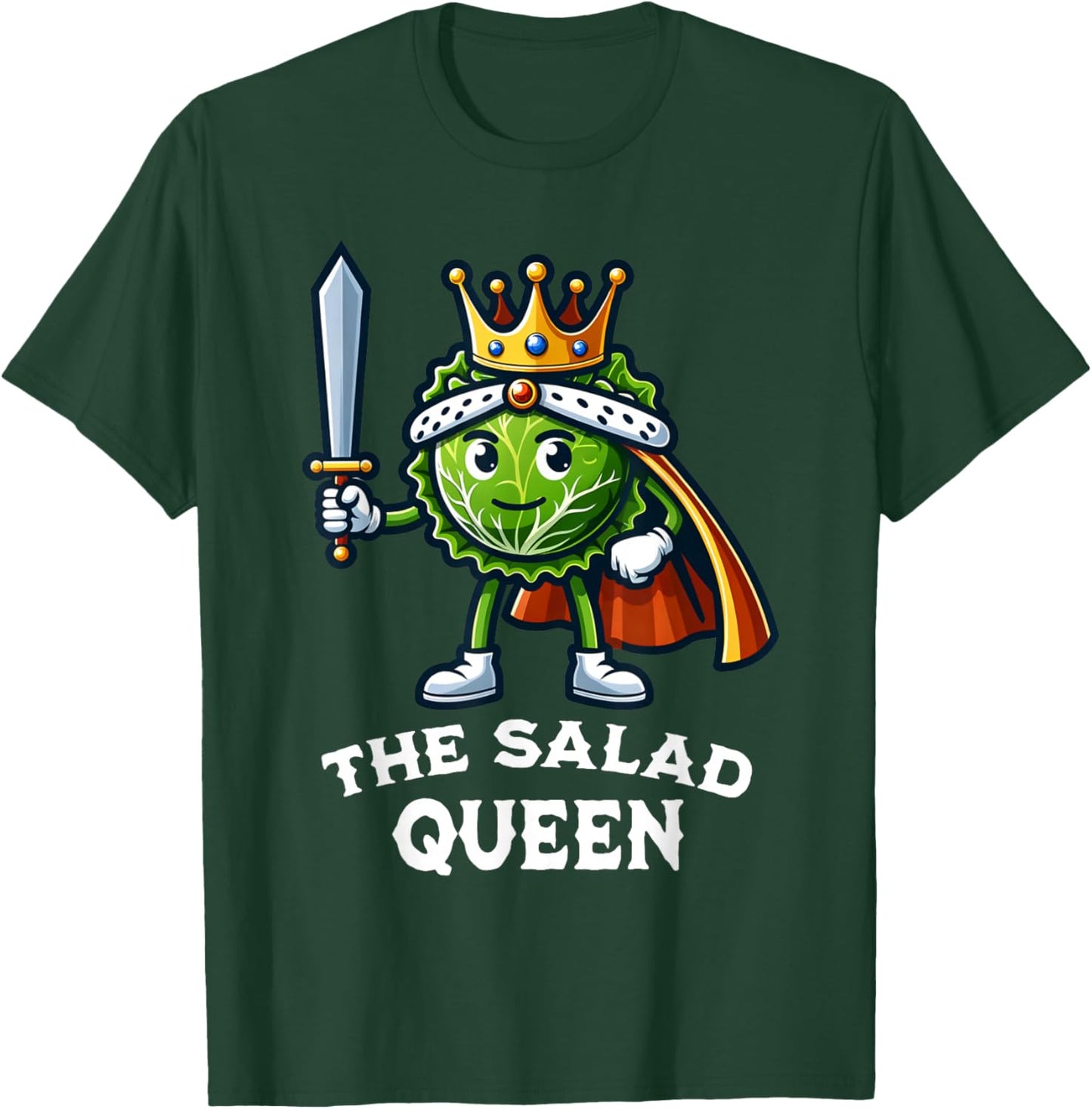 The Salad Queen Funny Salad Lover Lettuce Healthy Eating T-Shirt - T-Shirt | Forest
