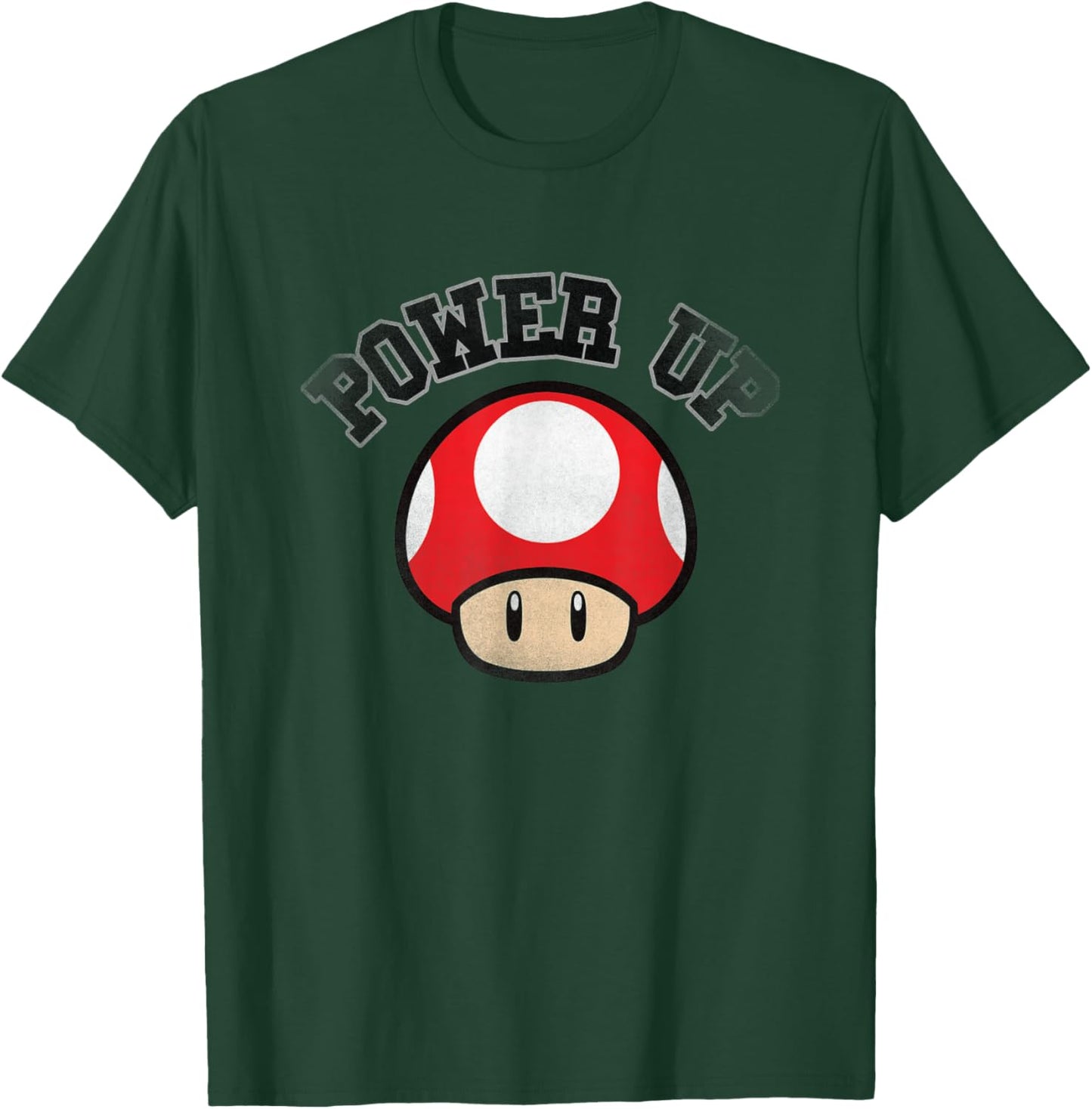 Super Mario Power Up Red Mushroom Distressed T-Shirt - T-Shirt | Forest