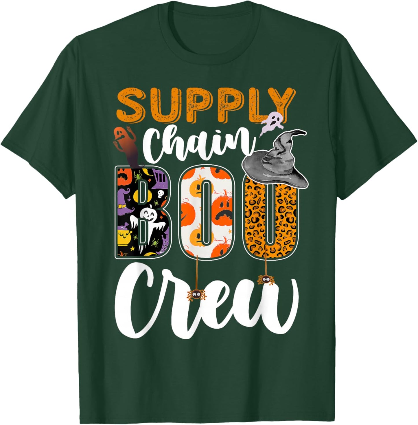 Supply Chain Boo Crew Halloween Matching Analyst T-Shirt - T-Shirt | Forest