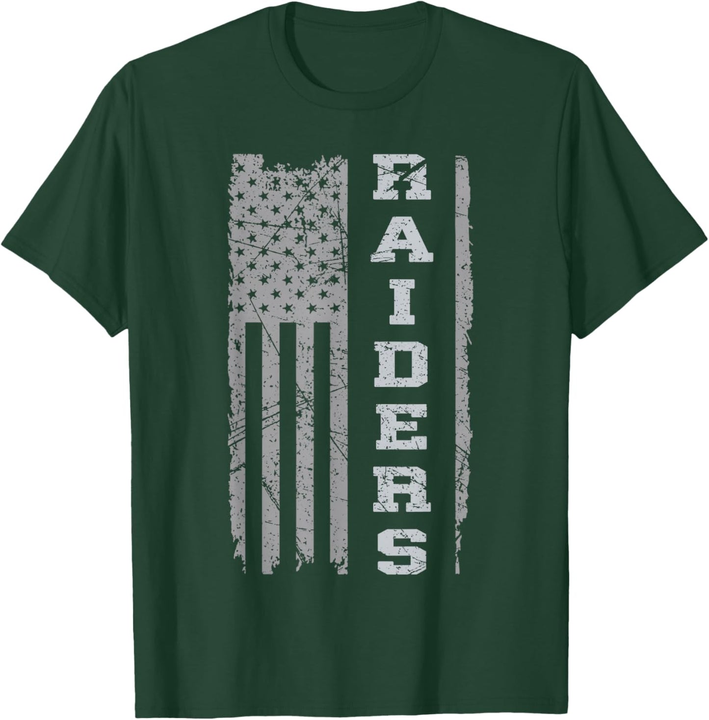 Raiders Name USA Flag Gift Men Women Boy Girl T-Shirt - T-Shirt | Forest