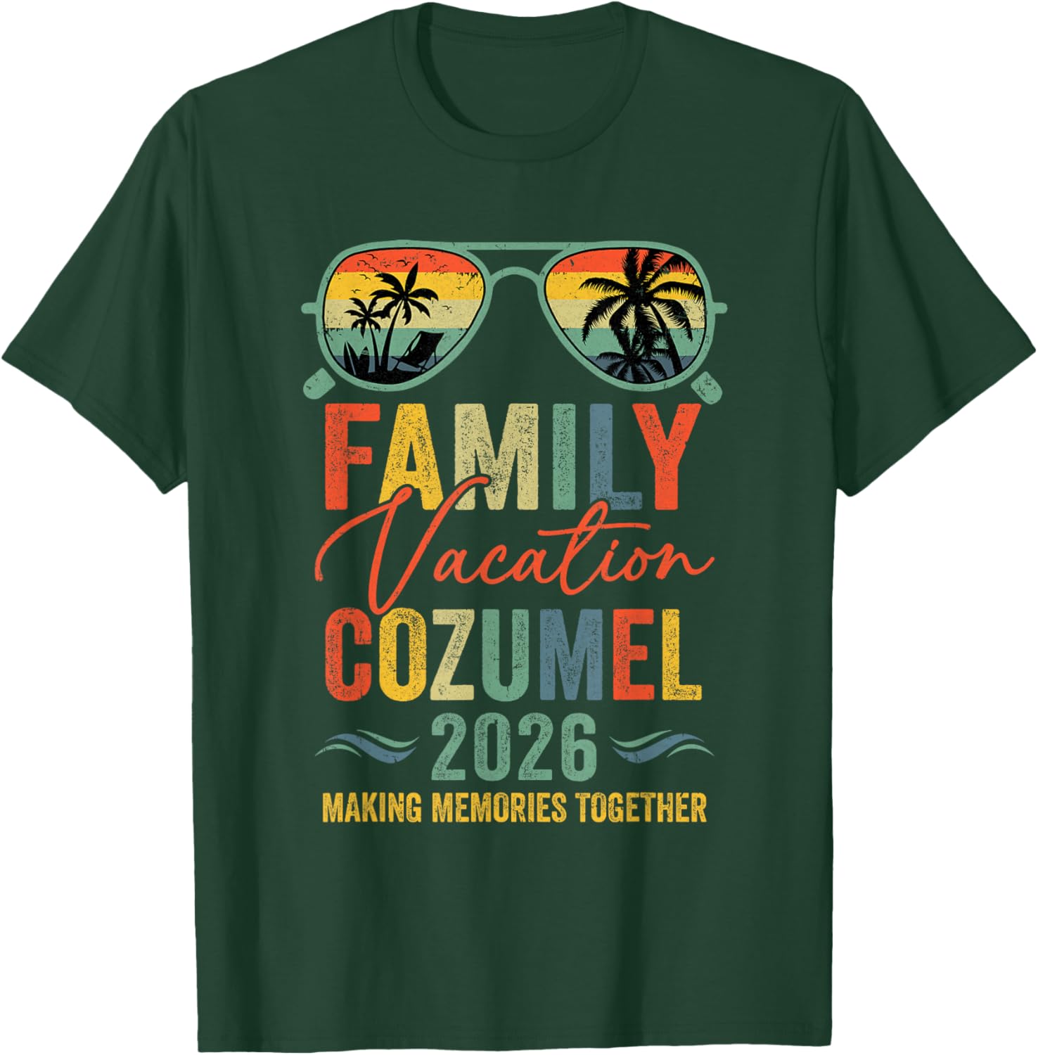 Cozumel Vacation 2026 Matching Family Group Summer T-Shirt - T-Shirt | Forest