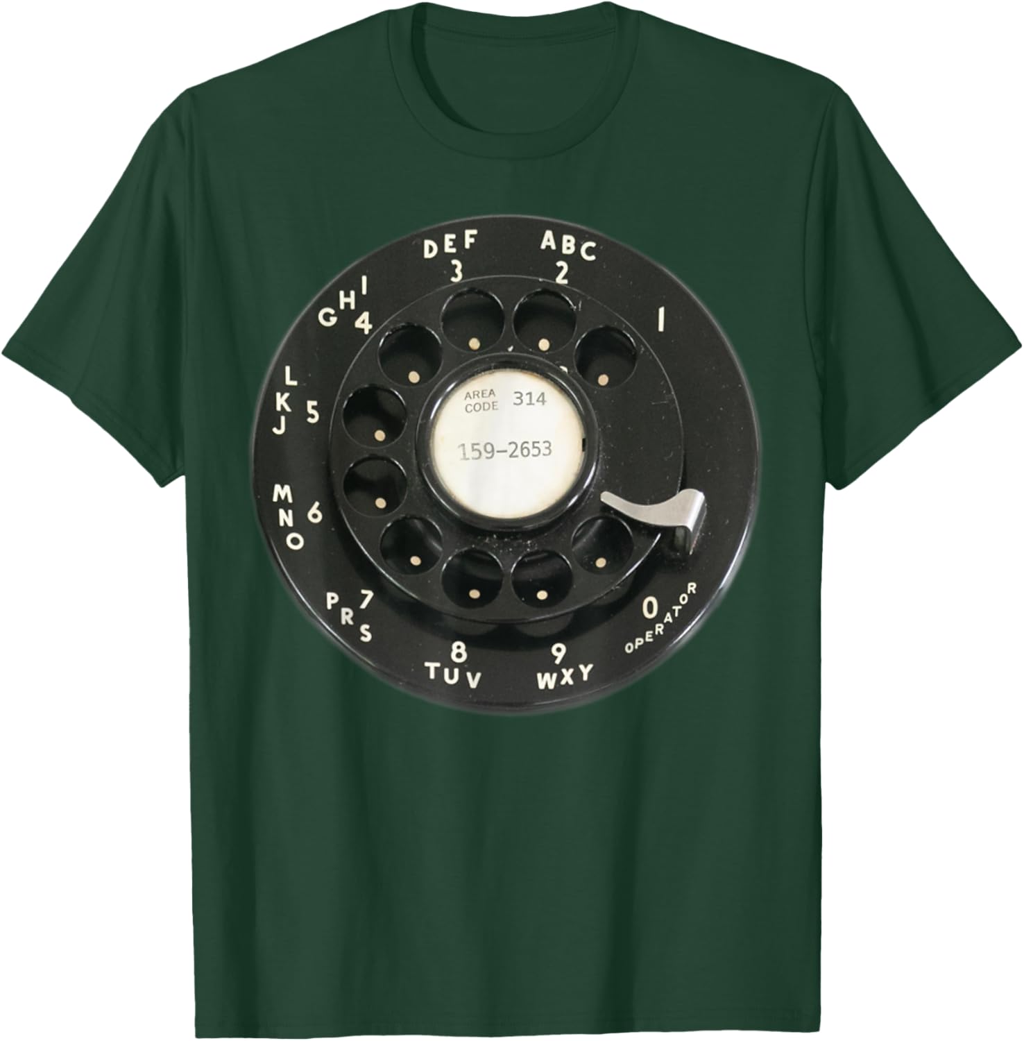 Retro Rotary Dial Vintage Rotary Dial With Pi Phone Number T-Shirt - T-Shirt | Forest