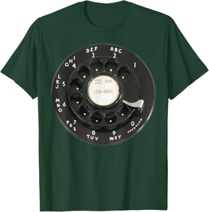 Retro Rotary Dial Vintage Rotary Dial With Pi Phone Number T-Shirt - T-Shirt | Forest