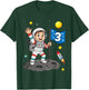 Three 3yr 3rd Boys Astronaut Space Birthday 3 Years Old T-Shirt - T-Shirt | Forest