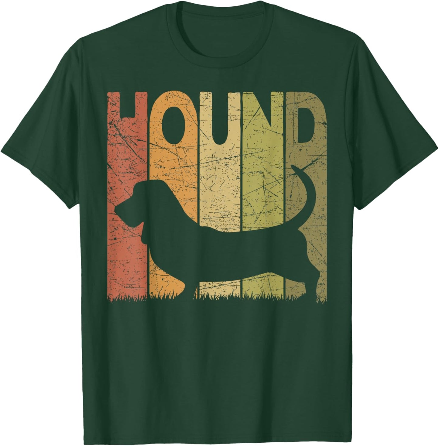 Basset Hound Vintage Basset Dog Retro Dog Lover T-Shirt - T-Shirt | Forest