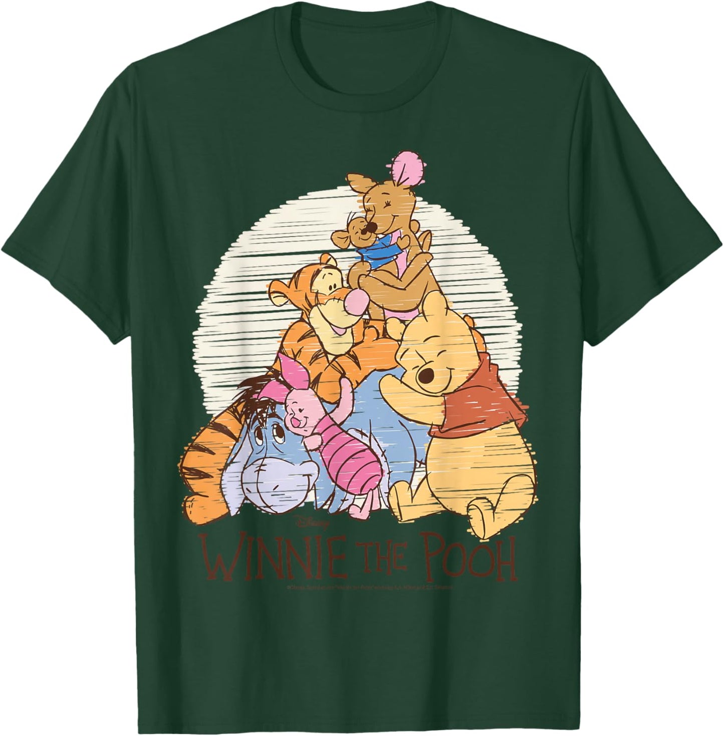 Winnie The Pooh - Pooh Eeyore Piglet Tigger Kanga Roo Hug T-Shirt - T-Shirt | Forest