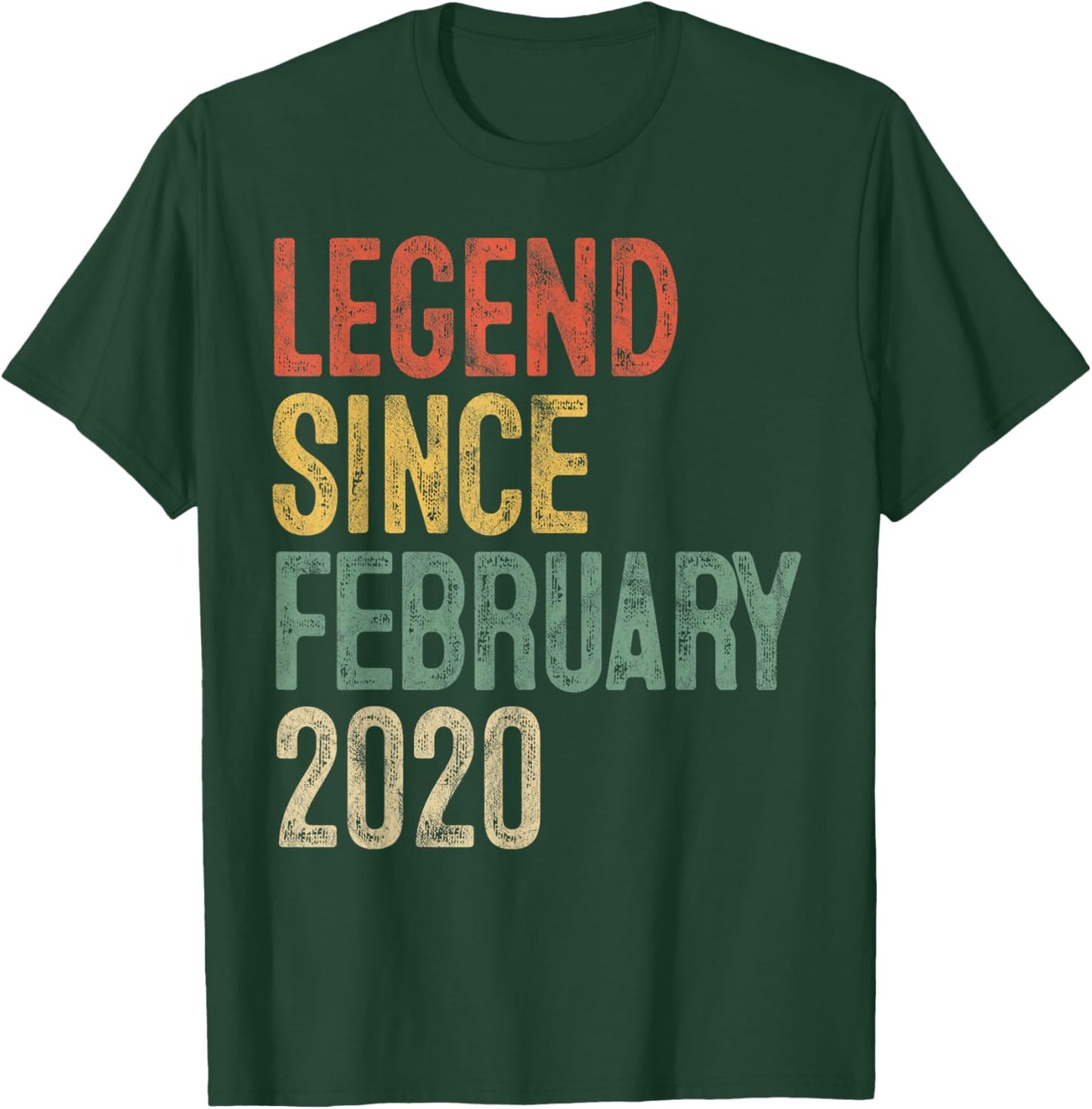 Legend February 2020 6th Birthday Boy Girl 6 Year Old T-Shirt - T-Shirt | Forest