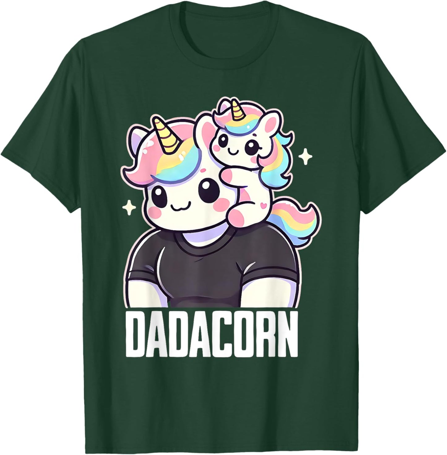 Dadacorn, Daddy Daughter Unicorn, Girldad T-Shirt - T-Shirt | Forest