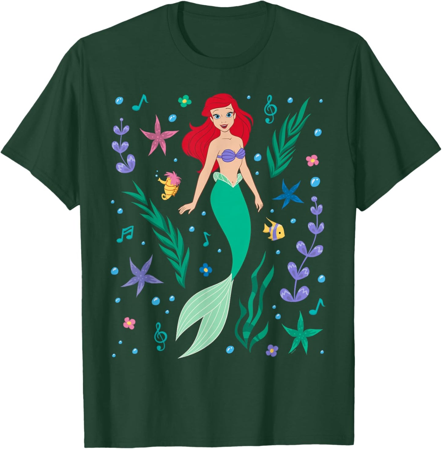 Disney Princess Ariel The Little Mermaid Collage Portrait T-Shirt - T-Shirt | Forest