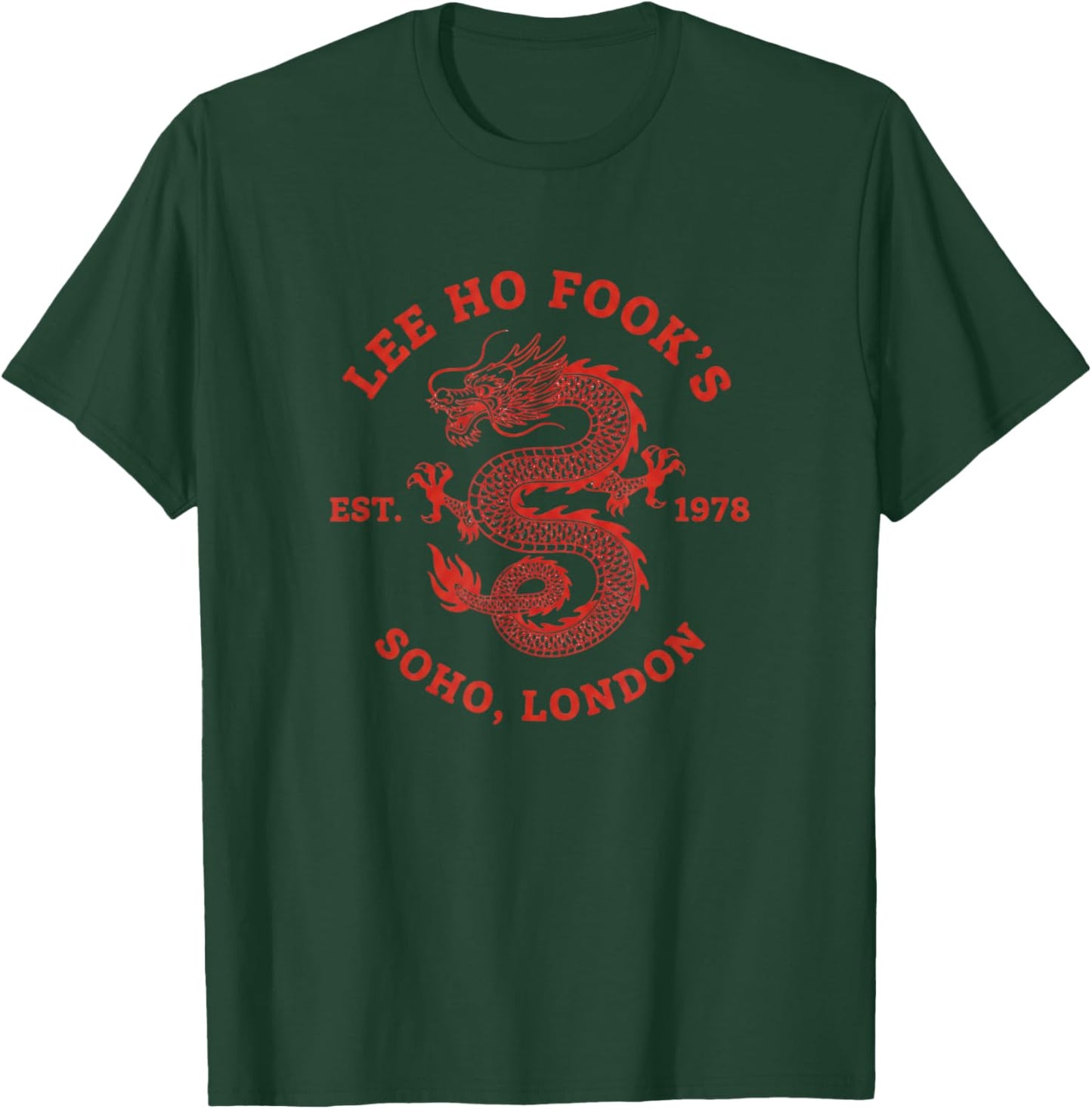 China Vintage Chinese Dragon Restaurant Logo - Soho London T-Shirt - T-Shirt | Forest