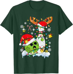 Christmas Bowling Hat Santa Bowler Xmas Sport Men Women Kids T-Shirt - T-Shirt | Forest