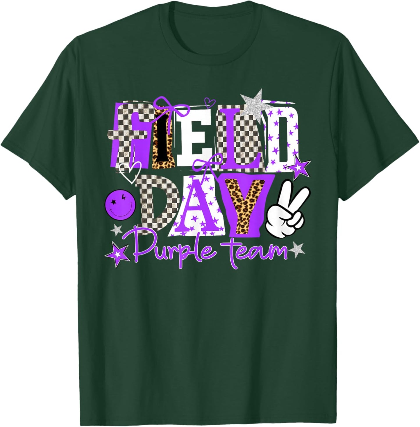 Field Day Purple Team Let The Games Begin Fun Day Field Trip T-Shirt - T-Shirt | Forest