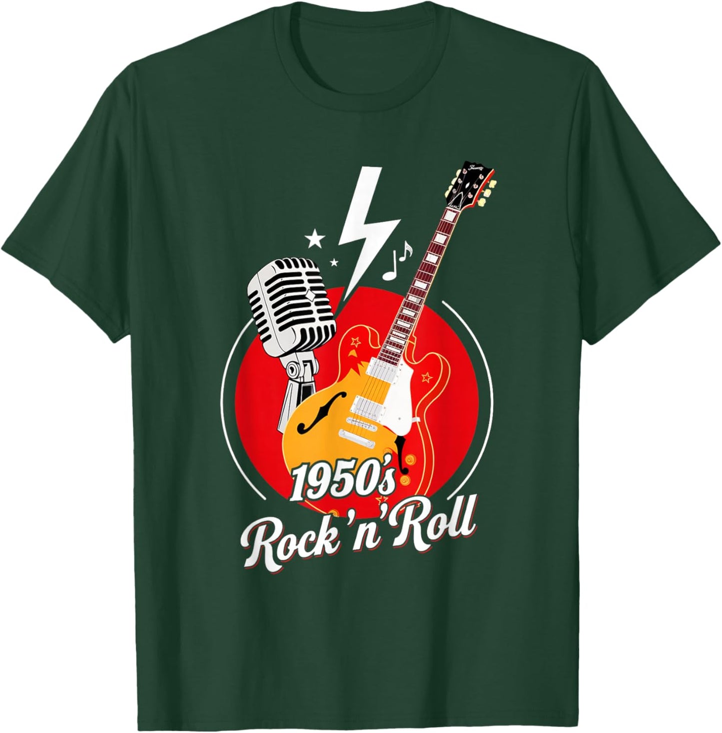 1950's Rock 'n' Roll 50's Music Fun T-Shirt - T-Shirt | Forest