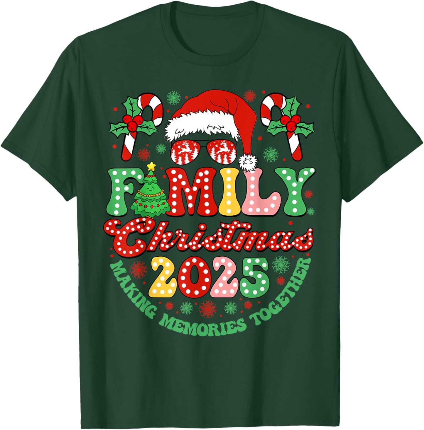 Family Christmas 2025 Christmas Squad Xmas Matching Pajamas T-Shirt - T-Shirt | Forest