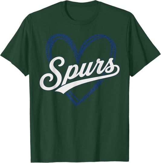 Vintage Spurs Retro Classic Gifts Women Kids T-Shirt - T-Shirt | Forest