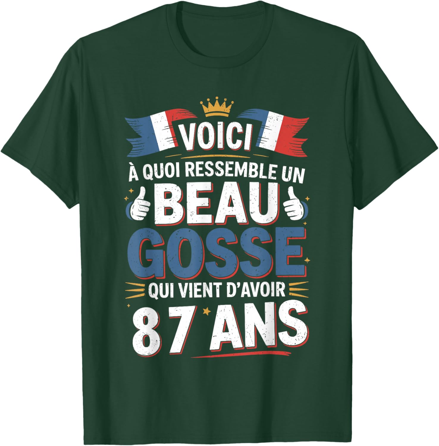 Birthday Gift 87 Years Humour Beau Gosse 87 Years Man T-Shirt - T-Shirt | Forest