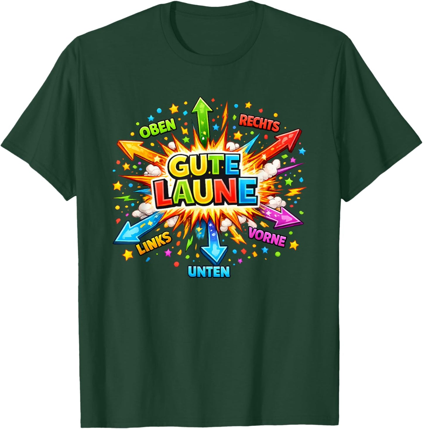Gute Laune Oben unten - Karneval, Mallorca, Malle, Apres Ski T-Shirt - T-Shirt | Forest