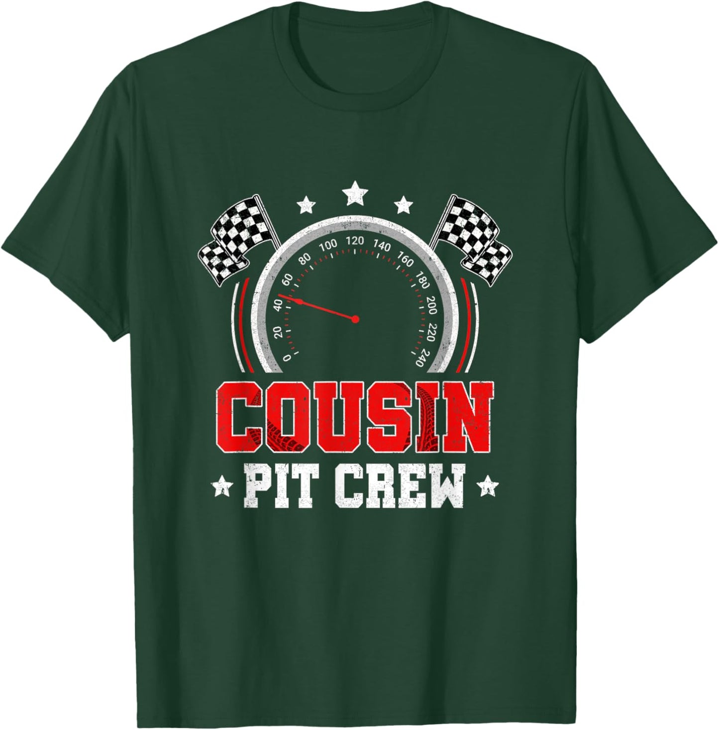 Cousin Pit Crew Race Car Birthday Party Racing Family T-Shirt - T-Shirt | Forest