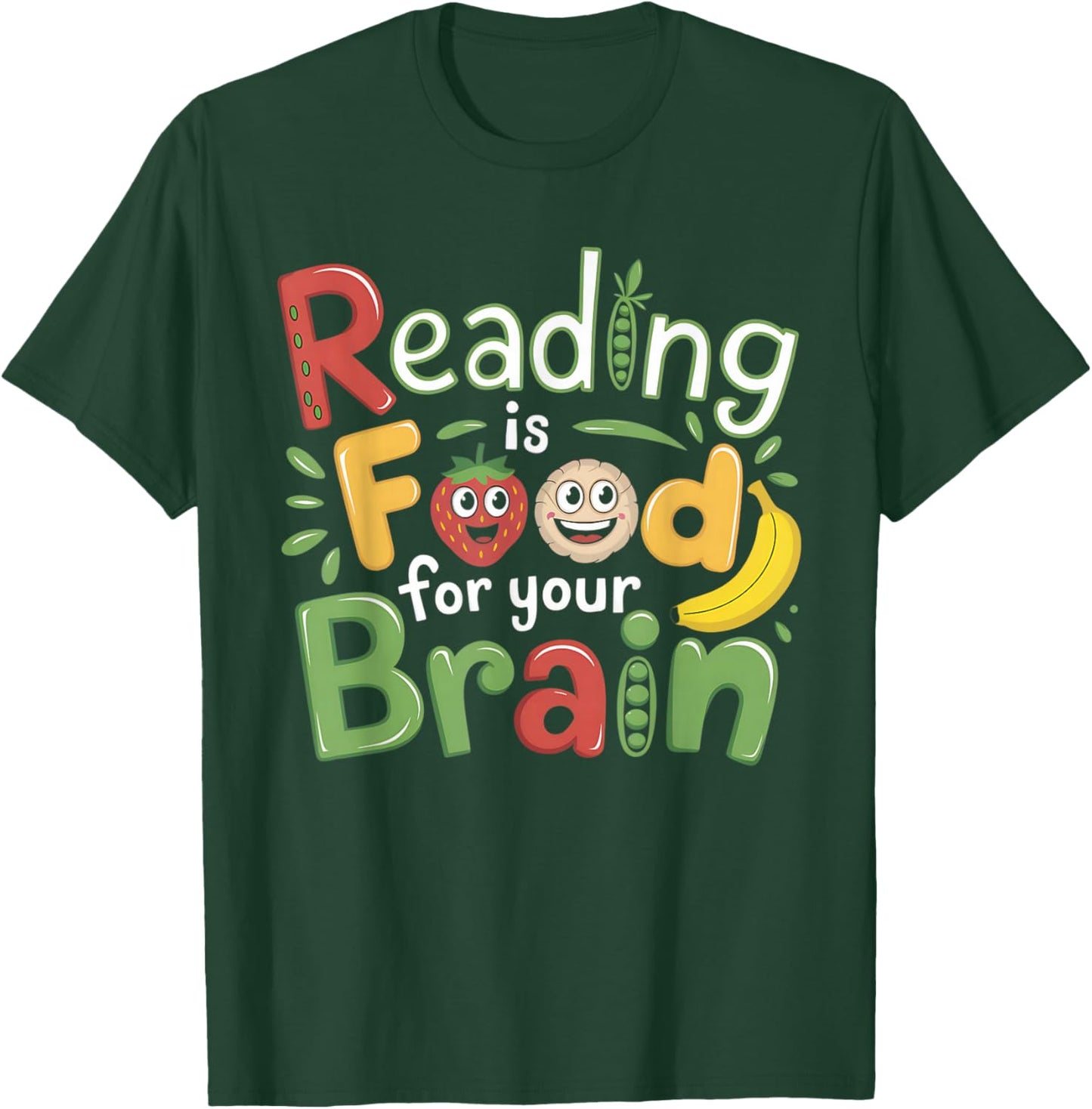 Reading Is Food For Your Brain Children's Books Kids T-Shirt - T-Shirt | Forest