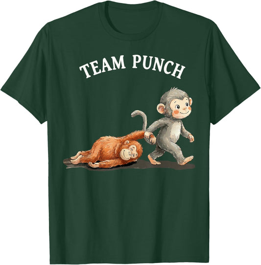 Team Punch Baby Monkey Punch T-Shirt - T-Shirt | Forest