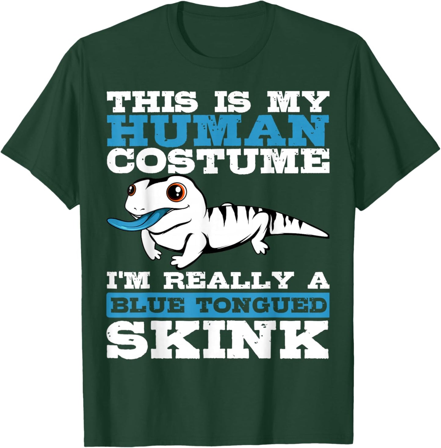 Blue-Tongued Skink Sleepy Lizard Reptile Human Costume T-Shirt - T-Shirt | Forest