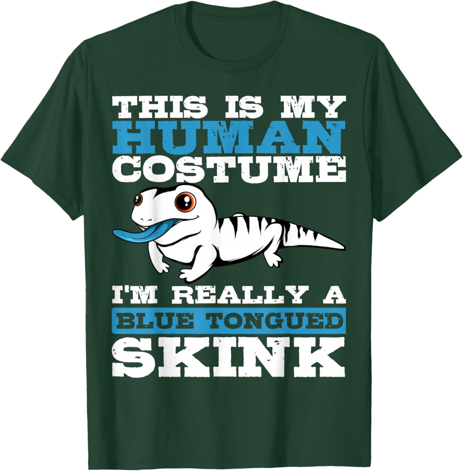Blue-Tongued Skink Sleepy Lizard Reptile Human Costume T-Shirt - T-Shirt | Forest