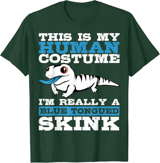 Blue-Tongued Skink Sleepy Lizard Reptile Human Costume T-Shirt - T-Shirt | Forest