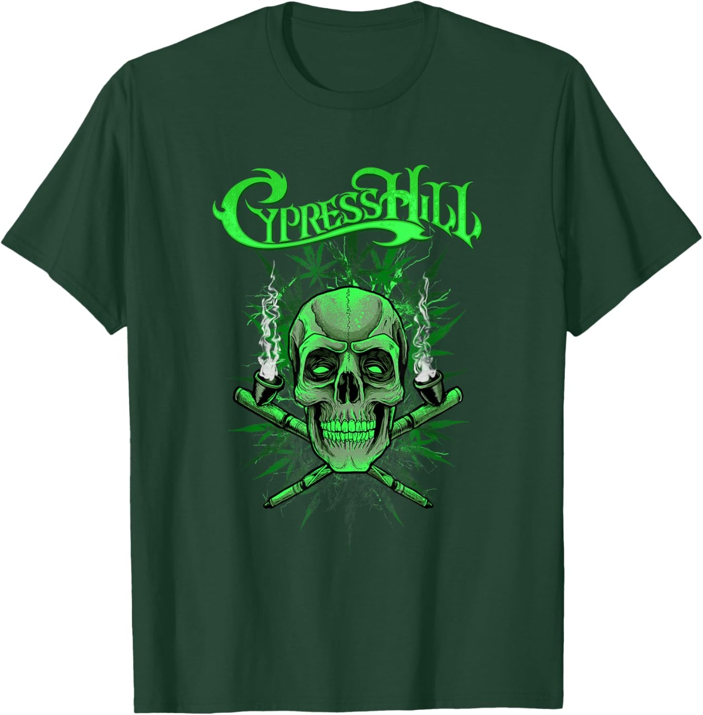 Cypress Hill Green Skull T-Shirt - T-Shirt | Forest