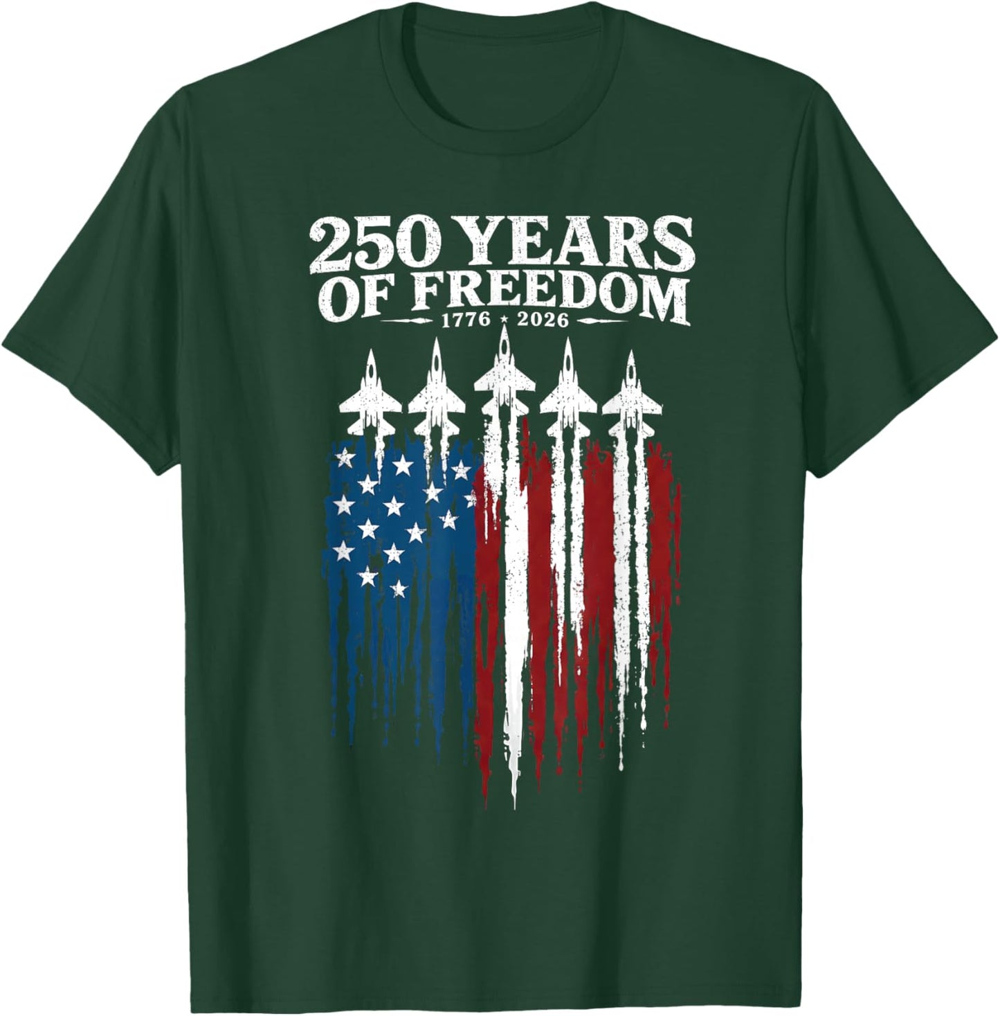 250th Anniversary USA 4th July Patriotic 250 Years American T-Shirt - T-Shirt | Forest