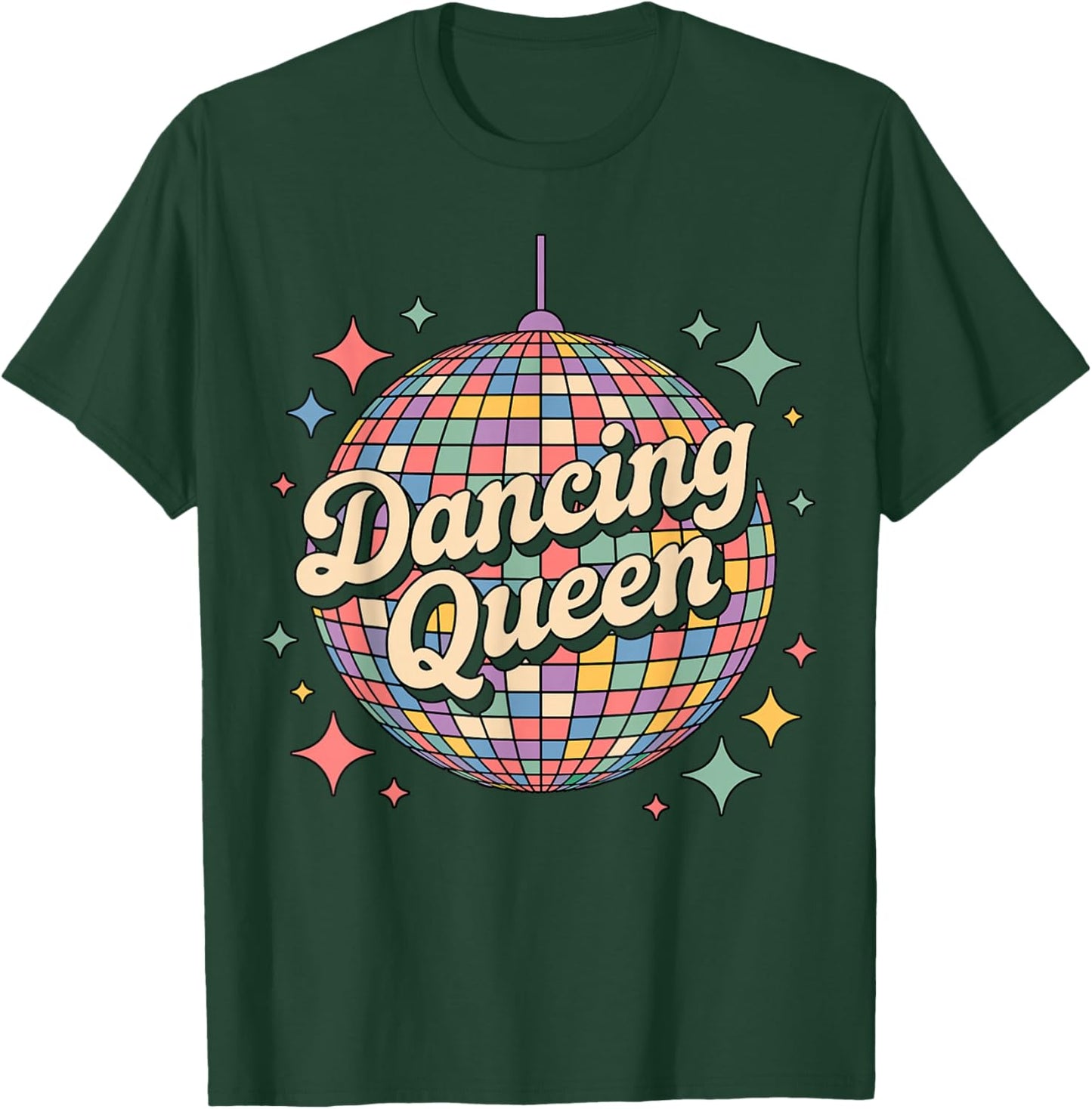 Dancing Queen Disco Ball Quote Party T-Shirt - T-Shirt | Forest