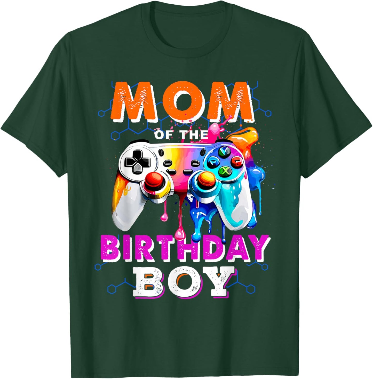 Mom of The Birthday Boy Video Game Gaming Birthday Party T-Shirt - T-Shirt | Forest