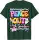 Peace Out 4th Grade Last Day of School Graduation Retro T-Shirt - T-Shirt | Forest