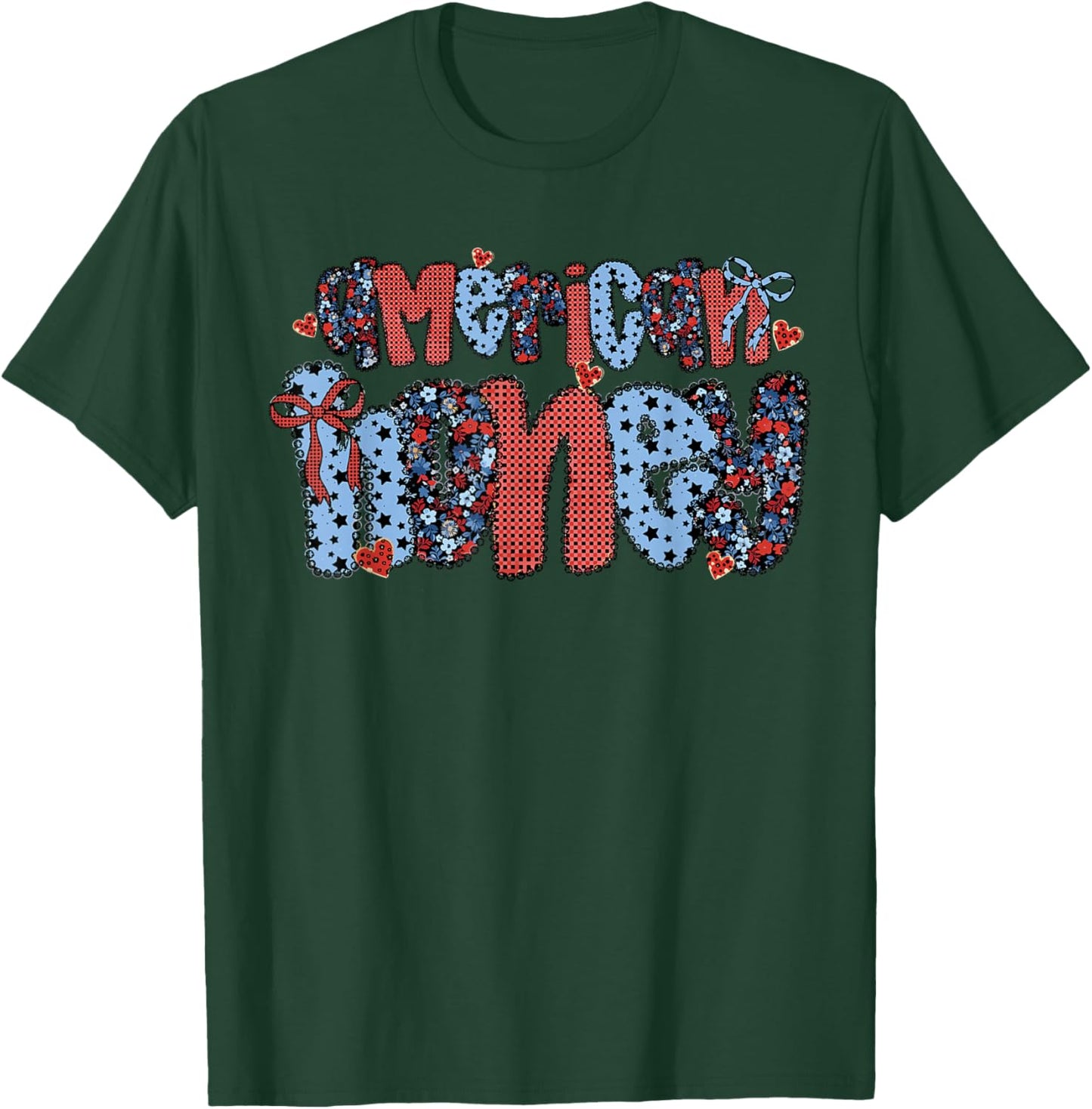 American Honey 4th of July Cute Patriotic Graphic T-Shirt - T-Shirt | Forest