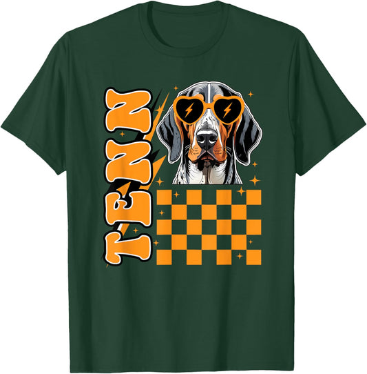 Tennessee Orange White Hound Dog Vintage, TN Orange Blooded Men Women Kids T-Shirt - T-Shirt | Forest