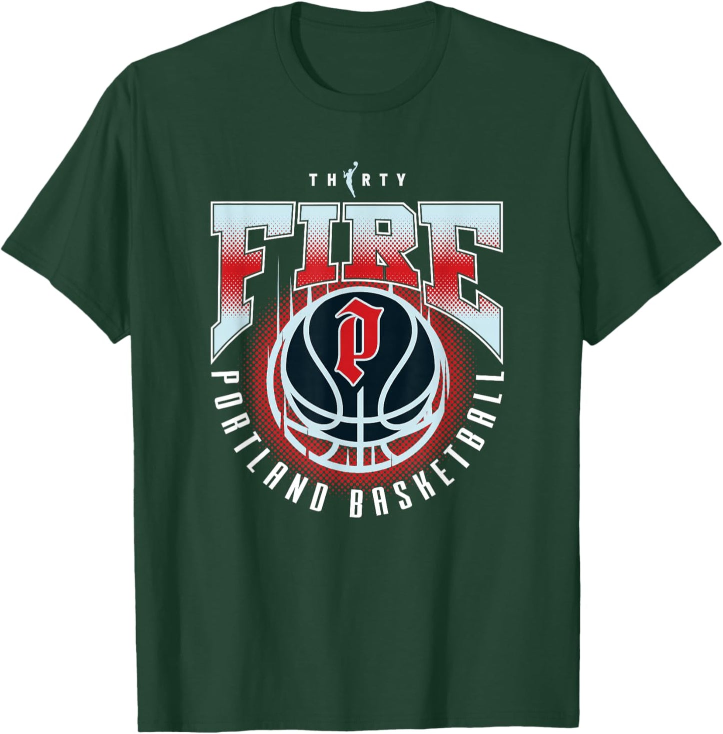 WNBA 30th Anniversary Triple Stack Portland Fire T-Shirt - T-Shirt | Forest