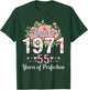Made 1971 Floral Gifts for 55th Birthday Women Age 55+ T-Shirt - T-Shirt | Forest