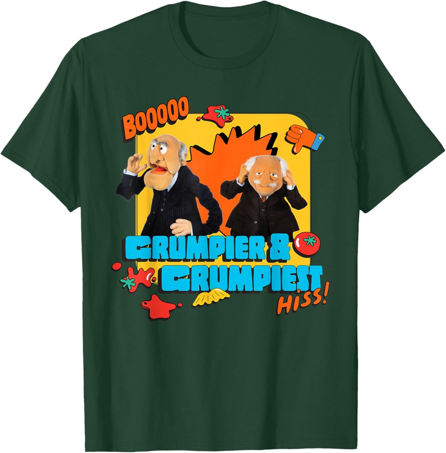 Disney The Muppets Statler and Waldorf Grumpier & Grumpiest T-Shirt - T-Shirt | Forest