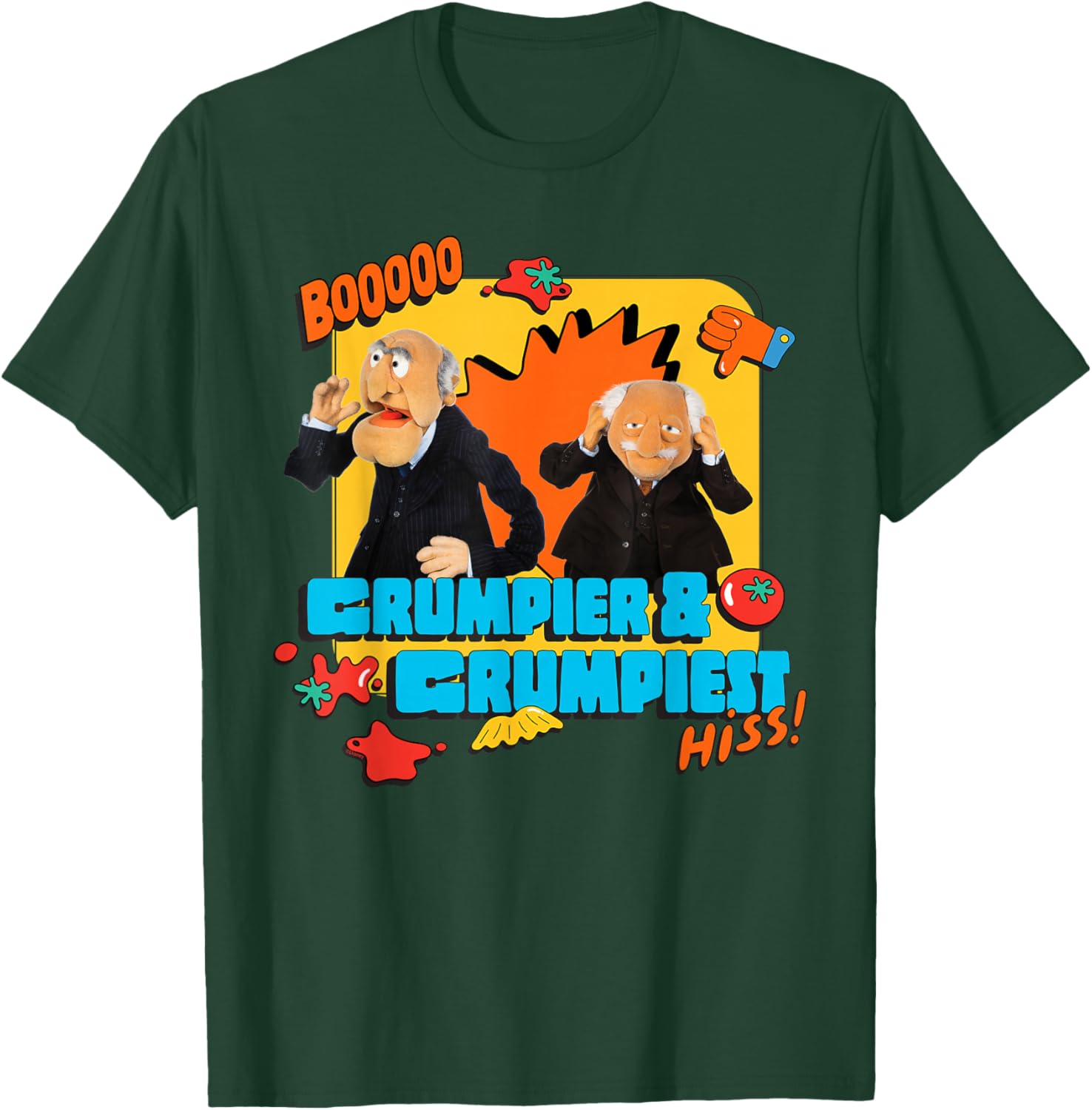 Disney The Muppets Statler and Waldorf Grumpier & Grumpiest T-Shirt - T-Shirt | Forest