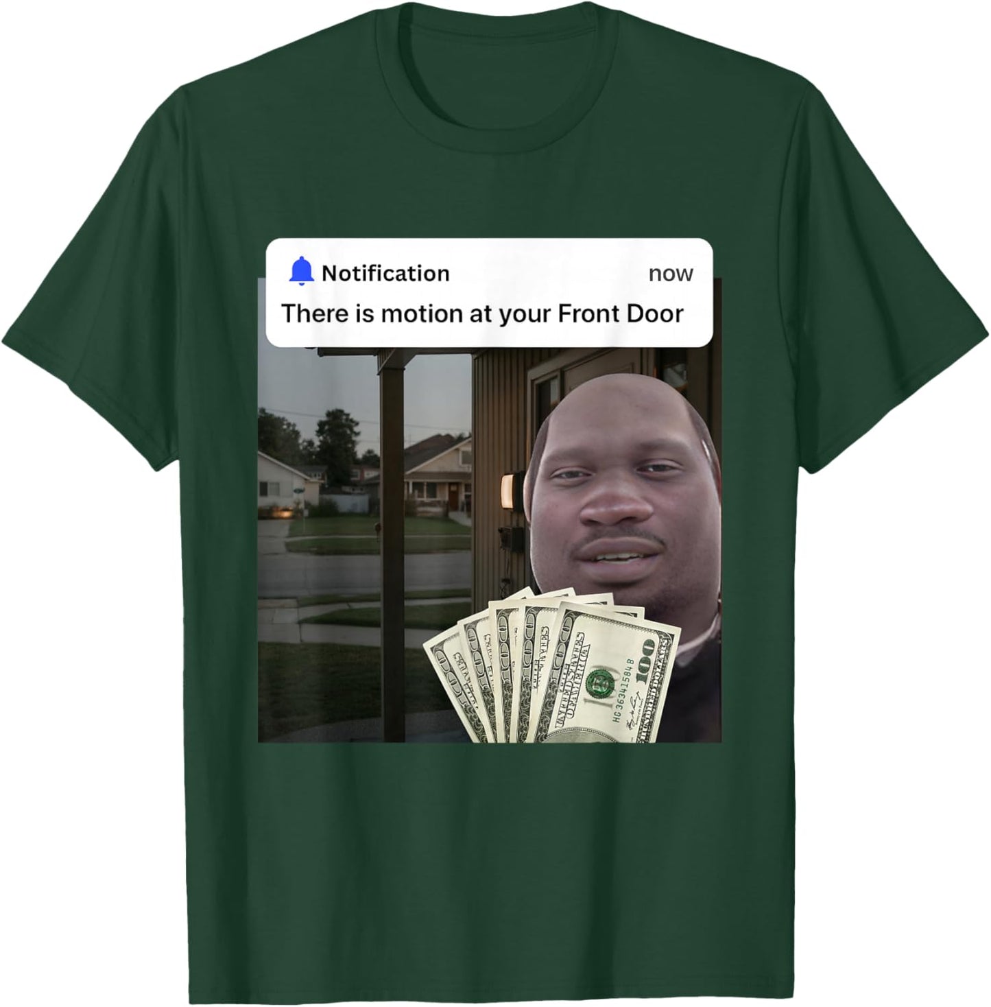 Dequavious Pork There is Motion at Your Front Door Brainrot T-Shirt - T-Shirt | Forest