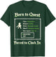 Born to Quest Forced to Clock in Funny RPG Office Nerds Crew T-Shirt - T-Shirt | Forest