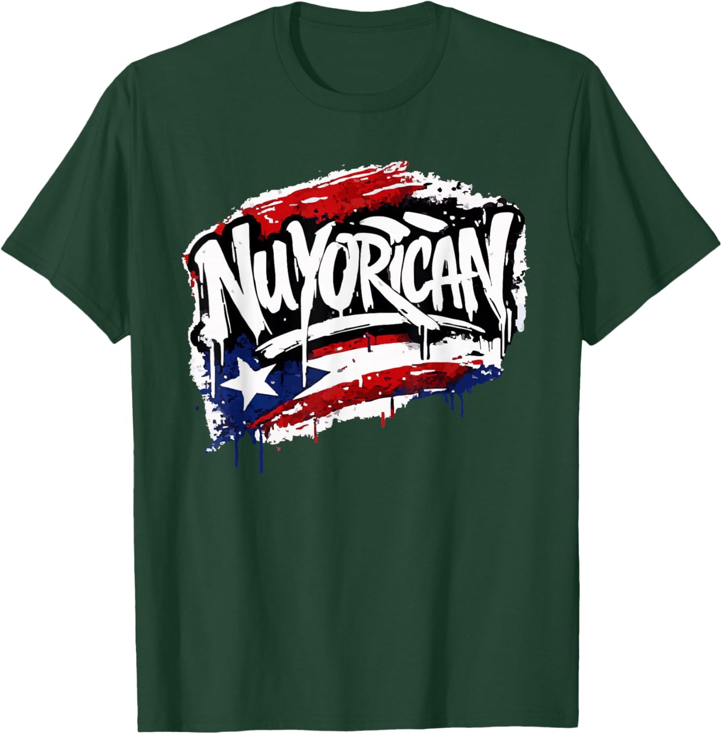 Nuyorican Graffiti Style Puerto Rican NYC Graphic T-Shirt - T-Shirt | Forest