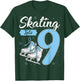 Skating Into 9 Ice Skating Skater 9th Birthday Party T-Shirt - T-Shirt | Forest