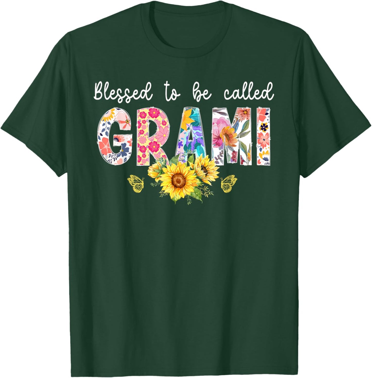 Blessed To Be Called Grami Grandma Grami Grandmother T-Shirt - T-Shirt | Forest
