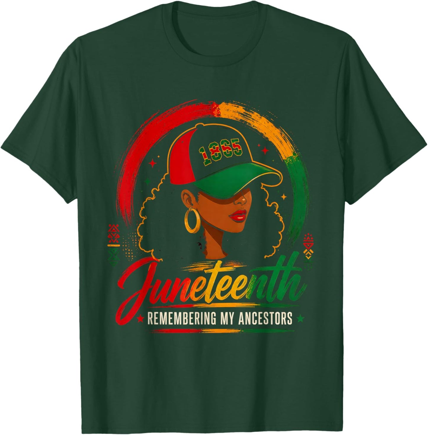 Juneteenth Remembering My Ancestors Black Women Juneteenth T-Shirt - T-Shirt | Forest