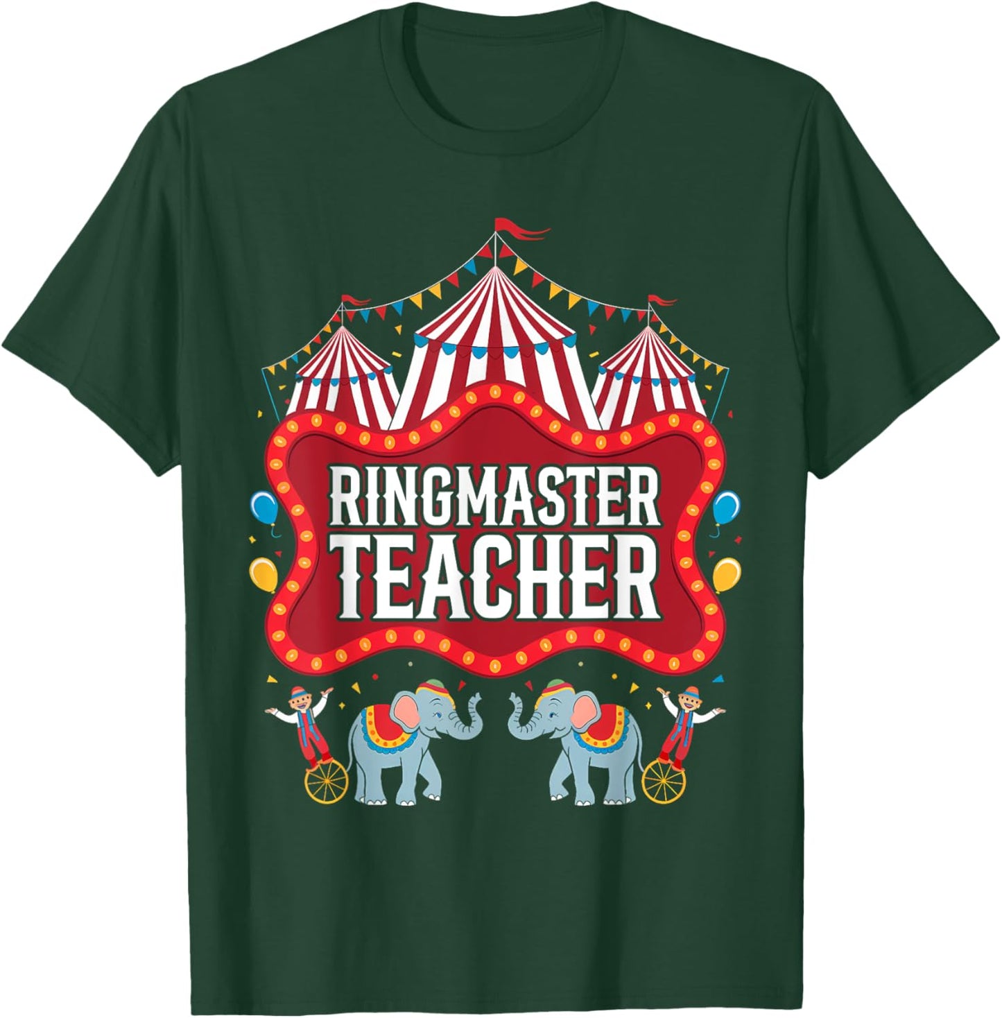 Ringmaster Teacher Circus Carnival Birthday Party T-Shirt - T-Shirt | Forest