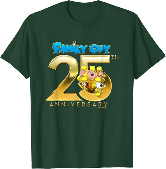 Family Guy 25th Anniversary Griffin Family Group Shot T-Shirt - T-Shirt | Forest